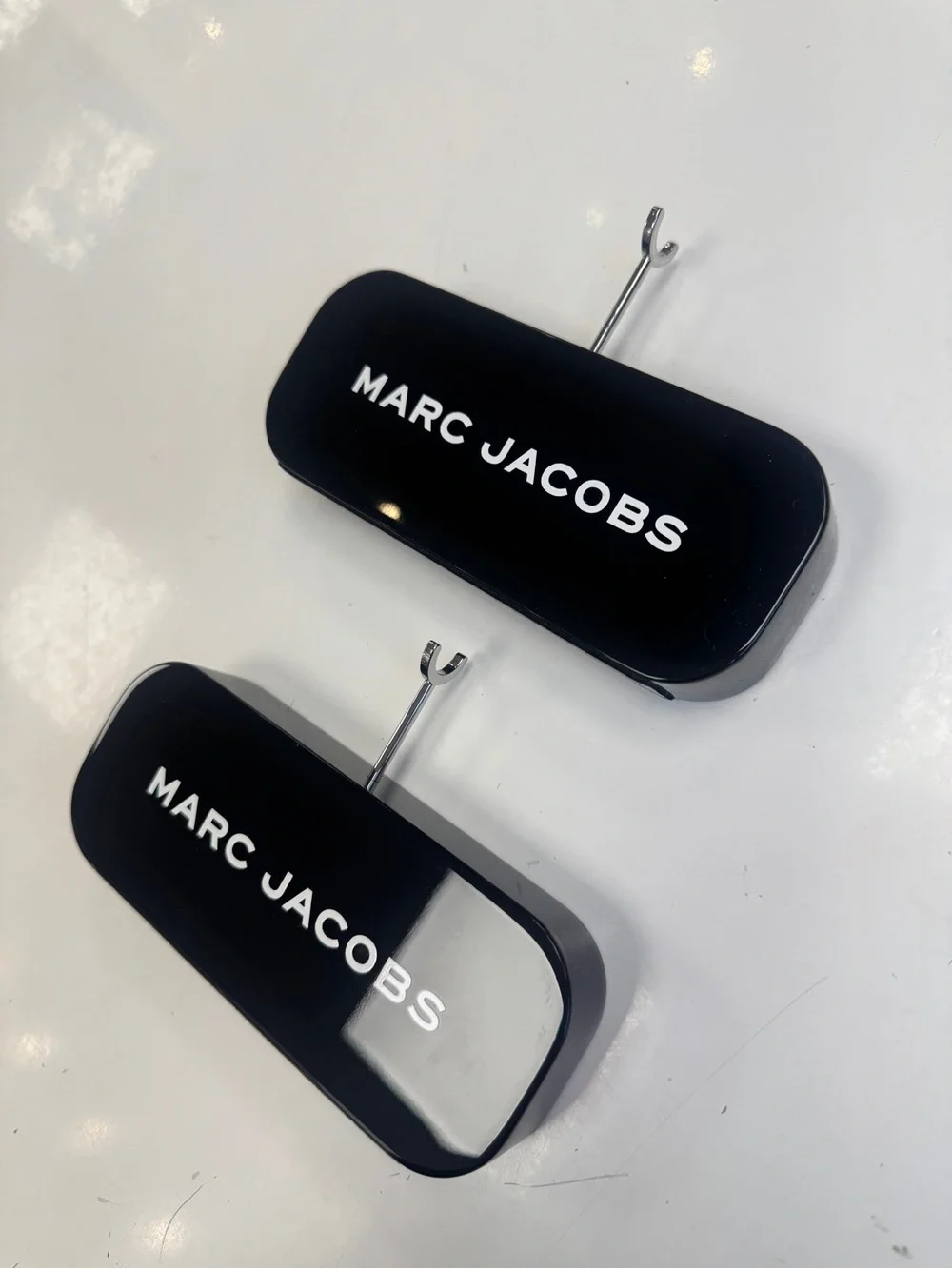 Marc Jacobs Black Hard Shell Accessory with White Logo (Set of 2)